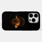 Coques Case-Mate iPhone Noir 4 Luxe iPhone 16 Pro, Poisson-lion rouge (Verso (horizontal))