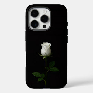 Coques iPhone 16 Pro Noir 4 Luxe iPhone 16 Pro, Rose Blanche Pure