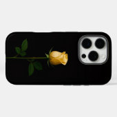 Coques Case-Mate iPhone Noir 4 Luxe iPhone 16 Pro, Rose jaune ensoleillé (Verso (horizontal))