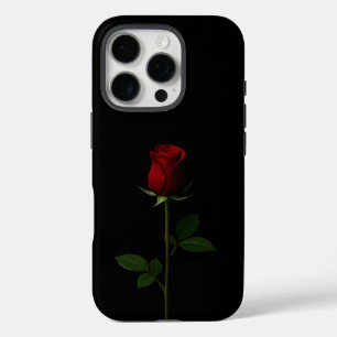 Coques iPhone 16 Pro Noir 4 Luxe iPhone 16 Pro, Rose Rouge Velours