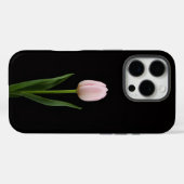 Coques Case-Mate iPhone Noir 4 Luxe iPhone 16 Pro, Tulipe Rose Tendre (Verso (horizontal))