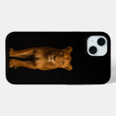 Coques Case-Mate iPhone Noir 4 Luxe, Lionne Noble iPhone 15 Plus (Verso (horizontal))