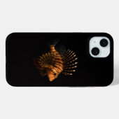 Coques Case-Mate iPhone Noir 4 Luxe, Poisson-Lion Rouge iPhone 15 Plus (Verso (horizontal))