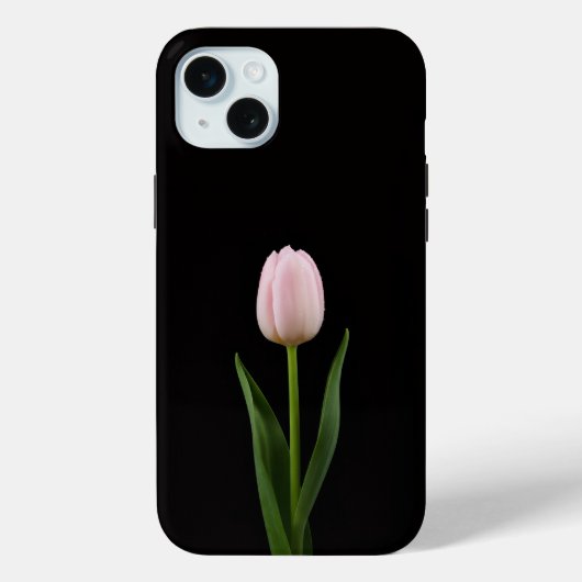 Coques Case-Mate iPhone Noir 4 Luxe, Tulipe Rose Tendre iPhone 15 Plus (Verso)