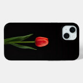 Coques Case-Mate iPhone Noir 4 Luxe, Tulipe Rouge Rubis iPhone 15 Plus (Verso (horizontal))