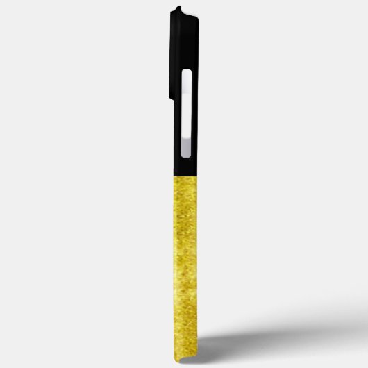 Coques Case-Mate iPhone Noir à panneau or (Verso / Gauche)