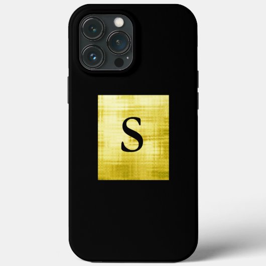 Coques Case-Mate iPhone Noir à panneaux en or II (Verso)