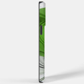 Coques Case-Mate iPhone Noir Abstrait et blanc avec art fractal vert (Verso / Droite)