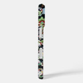 Coques Case-Mate iPhone NOIR ART VERT NOUVEAU MONOGRAM EN PIERRE GEMME Éme (Verso / Droite)
