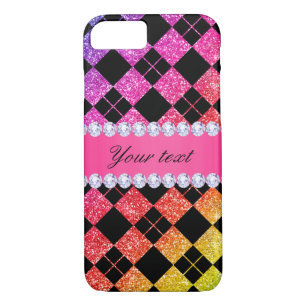 Case-Mate iPhone Case Noir au néon de diamants de parties scintillantes