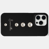 Coques Case-Mate iPhone Noir avec élégance Pearl Design (Verso (horizontal))