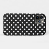 Coques Case-Mate iPhone Noir avec points blancs (Dos (Horizontal))