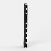 Coques Case-Mate iPhone Noir avec points blancs (Dos/Droite)