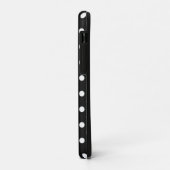 Coques Case-Mate iPhone Noir avec points blancs (Dos/Gauche)