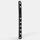 Coques Case-Mate iPhone Noir avec points blancs (Dos/Droite)