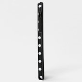 Coques Case-Mate iPhone Noir avec points blancs (Dos/Gauche)