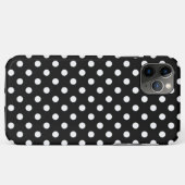 Coques Case-Mate iPhone Noir avec points blancs (Dos (Horizontal))