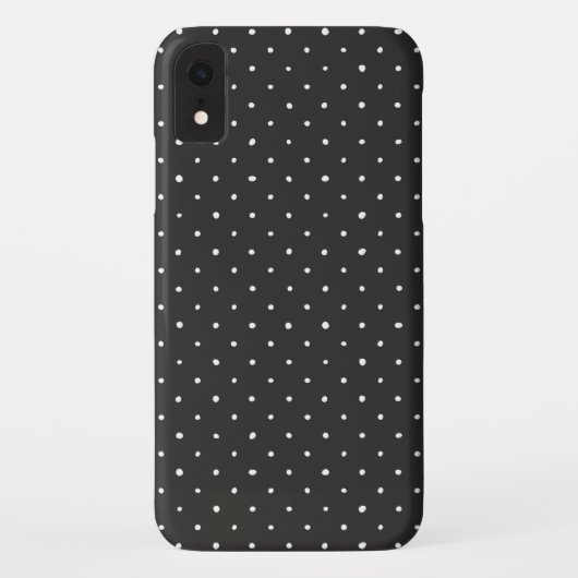 Coques Case-Mate iPhone noir avec pois blancs (Dos)