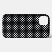 Coques Case-Mate iPhone Noir avec pois blancs (Verso (horizontal))