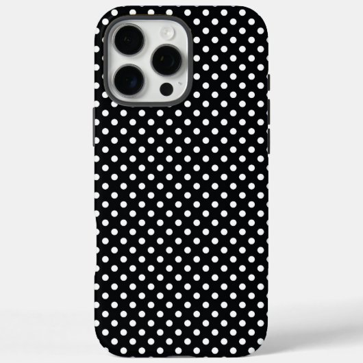 Coques Case-Mate iPhone Noir avec pois blancs (Verso)