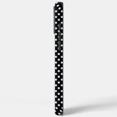 Coques Case-Mate iPhone Noir avec pois blancs (Verso / Gauche)