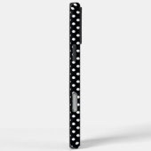 Coques Case-Mate iPhone Noir avec pois blancs (Verso / Droite)