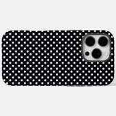Coques Case-Mate iPhone Noir avec pois blancs (Verso (horizontal))