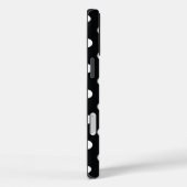 Coques Case-Mate iPhone Noir avec pois blancs (Verso / Droite)