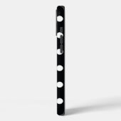 Coques Case-Mate iPhone Noir avec pois blancs (Verso / Gauche)