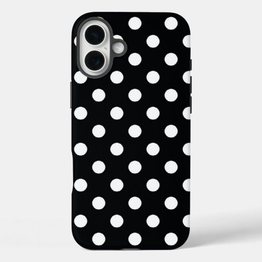 Coques Case-Mate iPhone Noir avec pois blancs (Verso)
