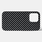 Coques Case-Mate iPhone Noir avec pois blancs (Verso (horizontal))