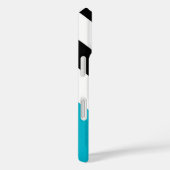 Coques Case-Mate iPhone Noir, Blanc, Bleu, Grille moderne, Nom (Verso / Droite)