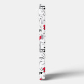 Coques Case-Mate iPhone Noir Blanc Cute Chat Coeur Rouge (Verso / Gauche)