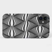 Coques Case-Mate iPhone Noir & Blanc Diamond Warp | Illusion 3D (Dos (Horizontal))