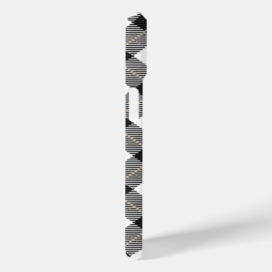 Coques Case-Mate iPhone Noir blanc et doré (Verso / Droite)