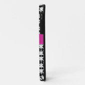 Coques Case-Mate iPhone Noir blanc et rose (Dos/Gauche)