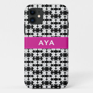 Case-Mate iPhone Case Noir blanc et rose