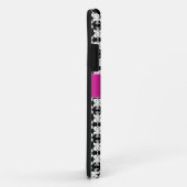 Coques Case-Mate iPhone Noir blanc et rose (Dos/Droite)