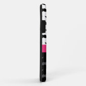 Coques Case-Mate iPhone noir blanc gris moustache stache arc rose chaud (Dos/Droite)