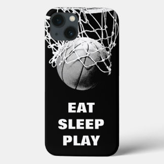 Etui iPhone Case-Mate Noir Blanc Manger Sommeil Jouer Basket-ball Motiva