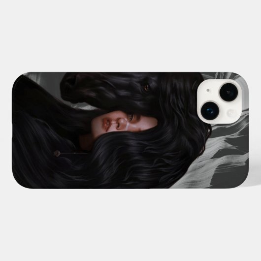 Coques Case-Mate iPhone noir blanc moderne thème fille (Verso (horizontal))