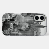 Coques Case-Mate iPhone Noir blanc New York City Skyline (Verso (horizontal))