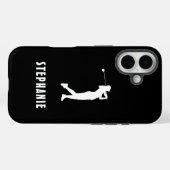 Coques Case-Mate iPhone Noir Blanc Nom Femme Joueuse Golf Golfing Golfing (Verso (horizontal))