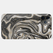 Coques Case-Mate iPhone Noir Blanc & Or Chic Tourbillon Moderne Abstrait (Dos (Horizontal))
