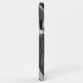 Coques Case-Mate iPhone Noir Blanc & Or Chic Tourbillon Moderne Abstrait (Dos/Droite)