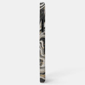 Coques Case-Mate iPhone Noir Blanc & Or Chic Tourbillon Moderne Abstrait (Dos/Gauche)