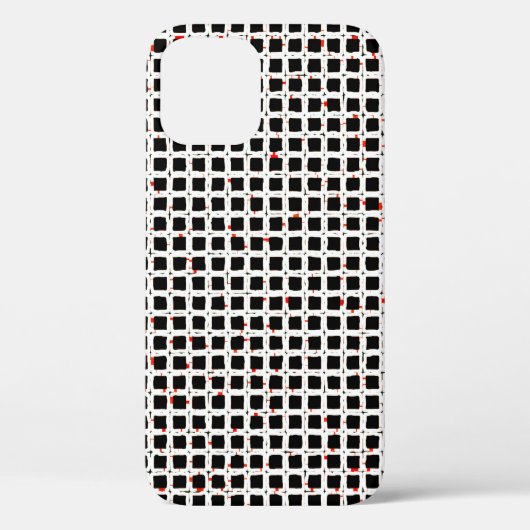 Coques Case-Mate iPhone Noir blanc rouge Abstrait Motif chic (Verso)