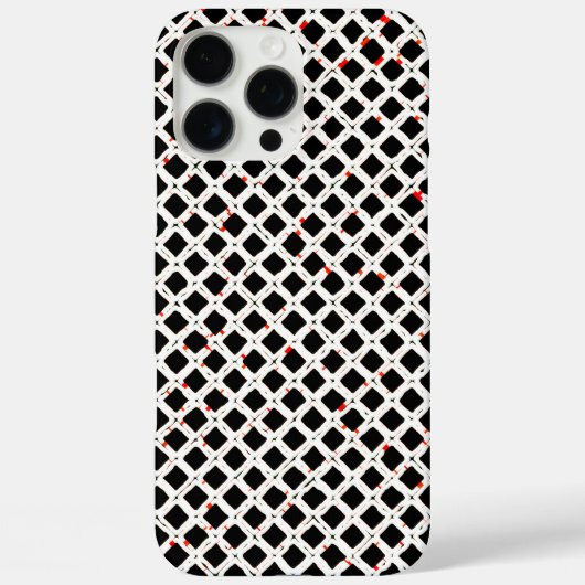 Coques Case-Mate iPhone Noir blanc rouge Abstrait Motif chic (Verso)