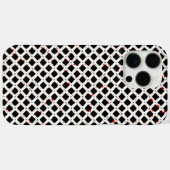 Coques Case-Mate iPhone Noir blanc rouge Abstrait Motif chic (Verso (horizontal))