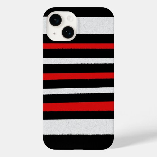 Coques Case-Mate iPhone Noir Blanc Rouge Cool Motifs simples (Verso)